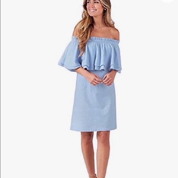 Mud‎ Pie chambray mini dress size Medium - Picture 1 of 9
